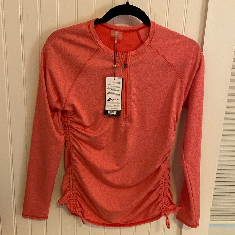 CALIA by Carrie Underwood zip up rashguard medium rouge red heather NWT